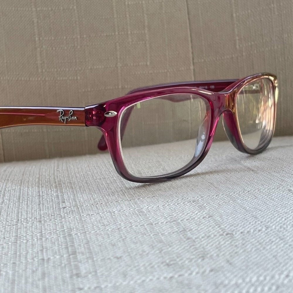 Ray-ban Women Eyeglasses Frame Double Tone Reddish Purple for small Face RB1531 - Picture 1 of 11